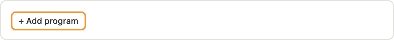 The + Add program button marked