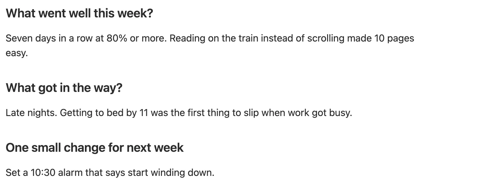 Weekly review for October 12 to 18 with its questions and sample answers