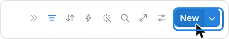 The New button above the board