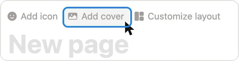 The Add cover button at the top of a new moment page
